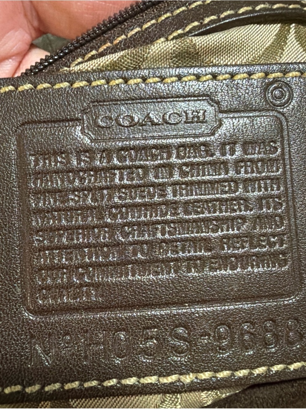 Vintage Coach Soho 9688 Shoulder Bag Brown Suede Leather Buckle Flap Y2K *Nice* - Picture 14 of 16